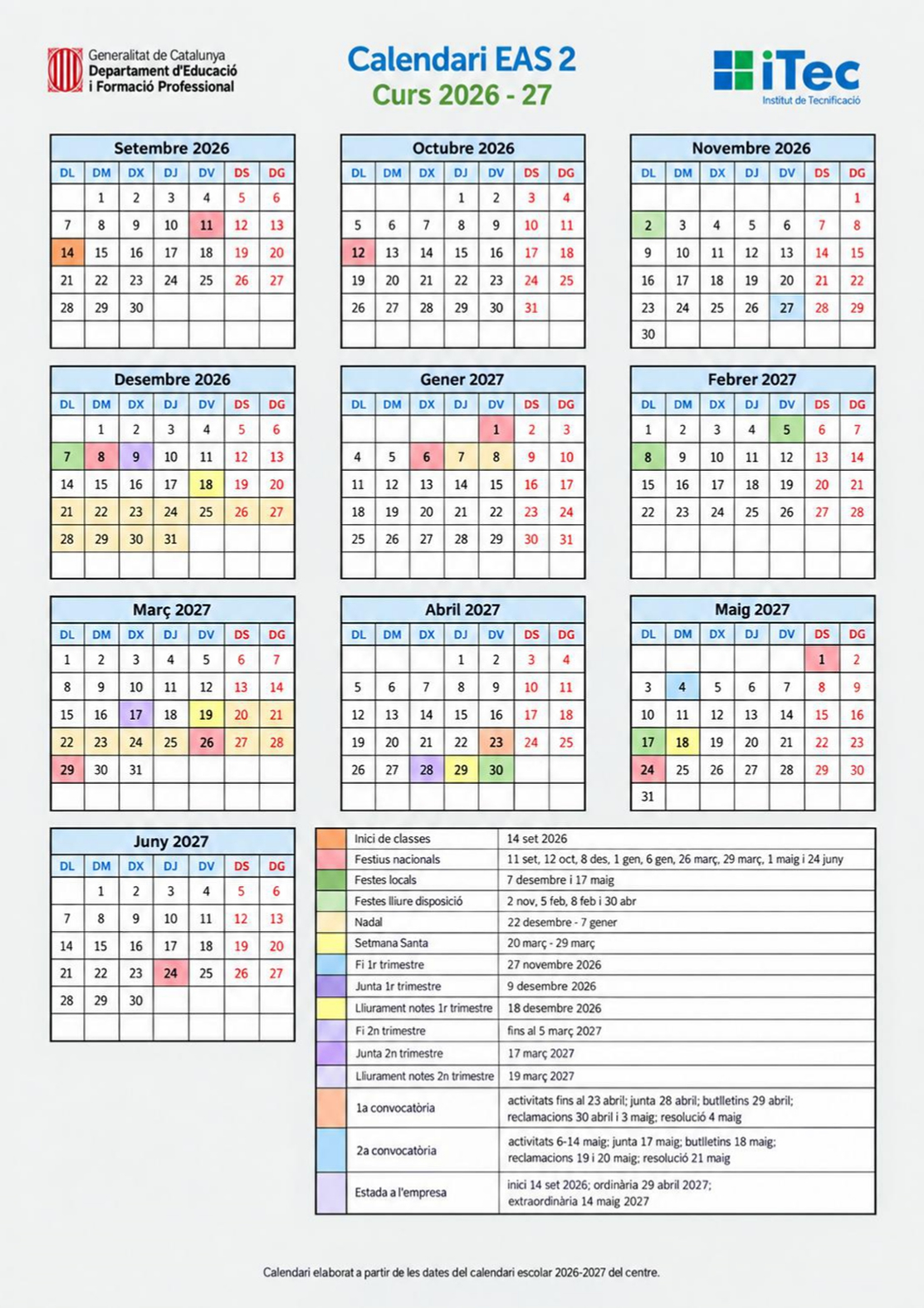 Calendari EAS 2