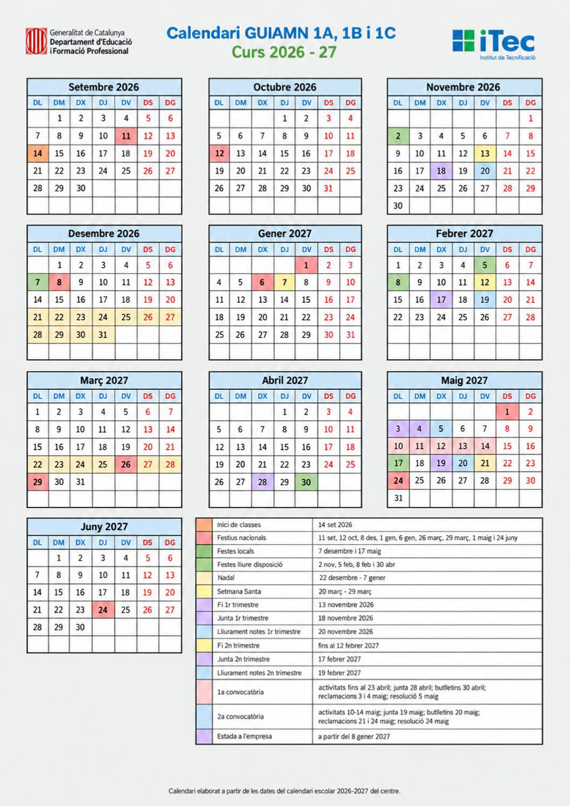 Calendari GUIAMN 1